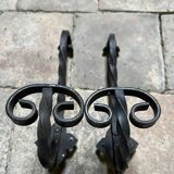Pair of Medieval Style Wrought Iron Wall Brackets
