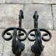 Pair of Medieval Style Wrought Iron Wall Brackets