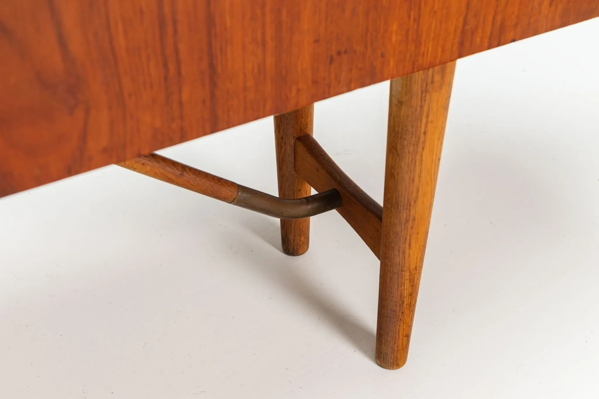 Peter Lovig Nielsen boomerang writing desk teak Lovig Denmark 1960