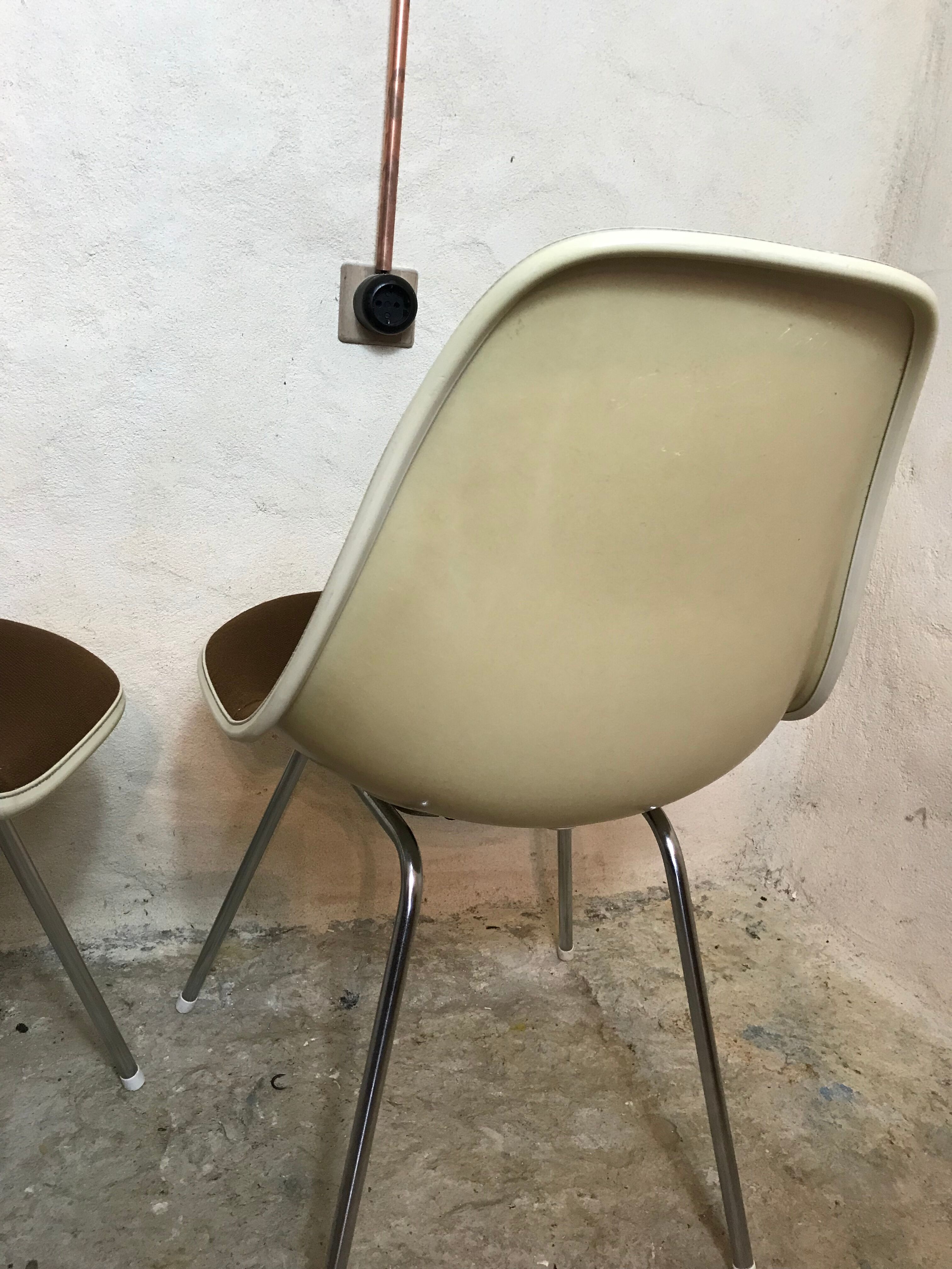 Set of 4 Eames chairs for Herman Miller,1960-70's