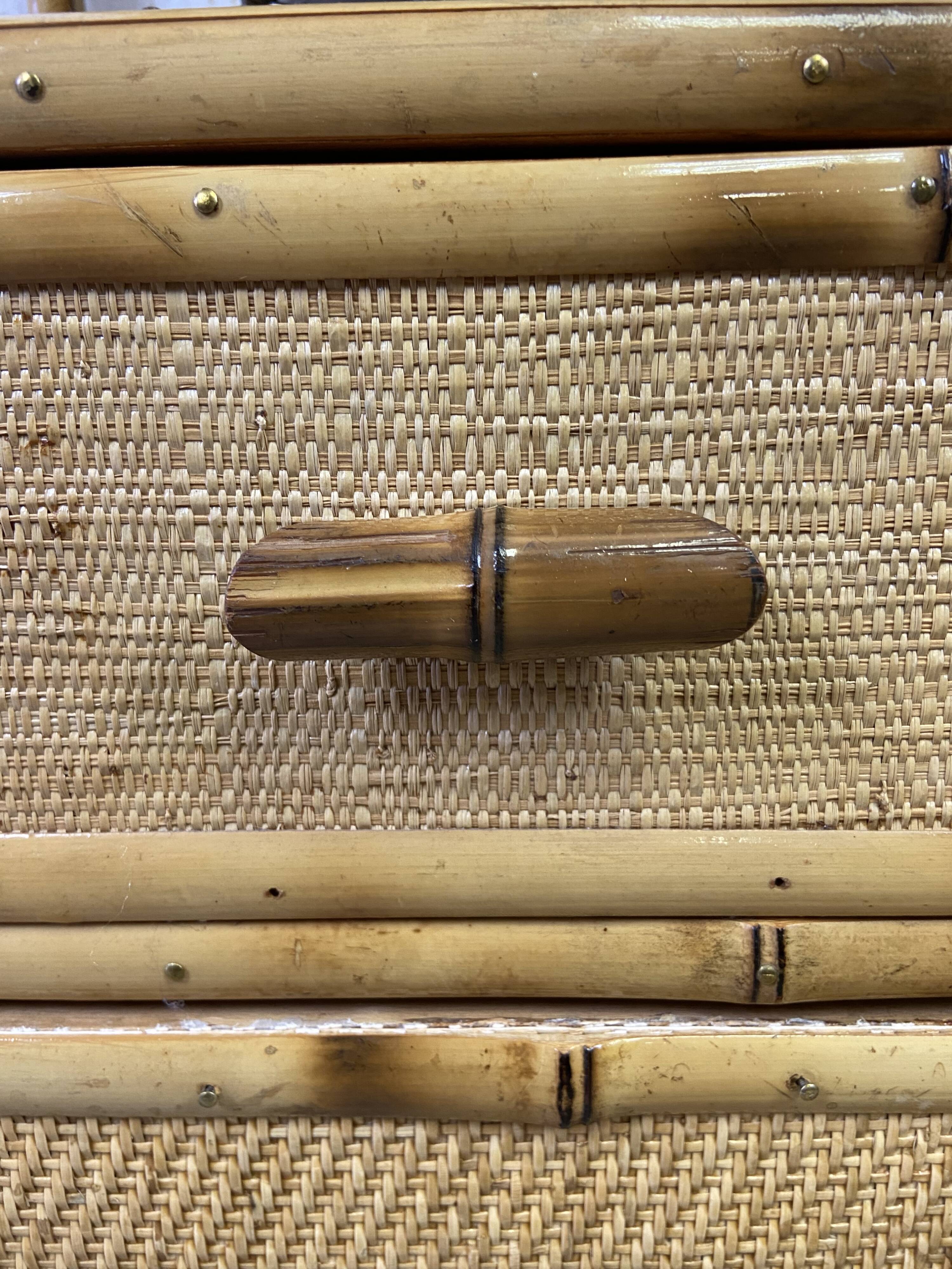 Vintage rattan shelf