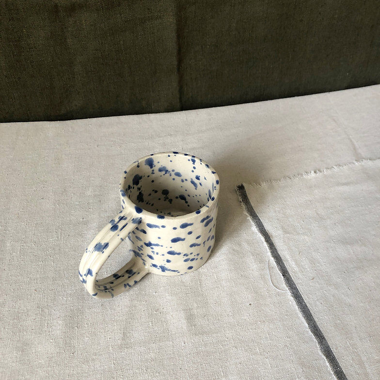 Blue speckled handle cup - Cassandre Bouilly