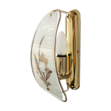 Vintage applique with 1980 glass lampshade