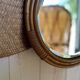 Miroir vintage en rotin