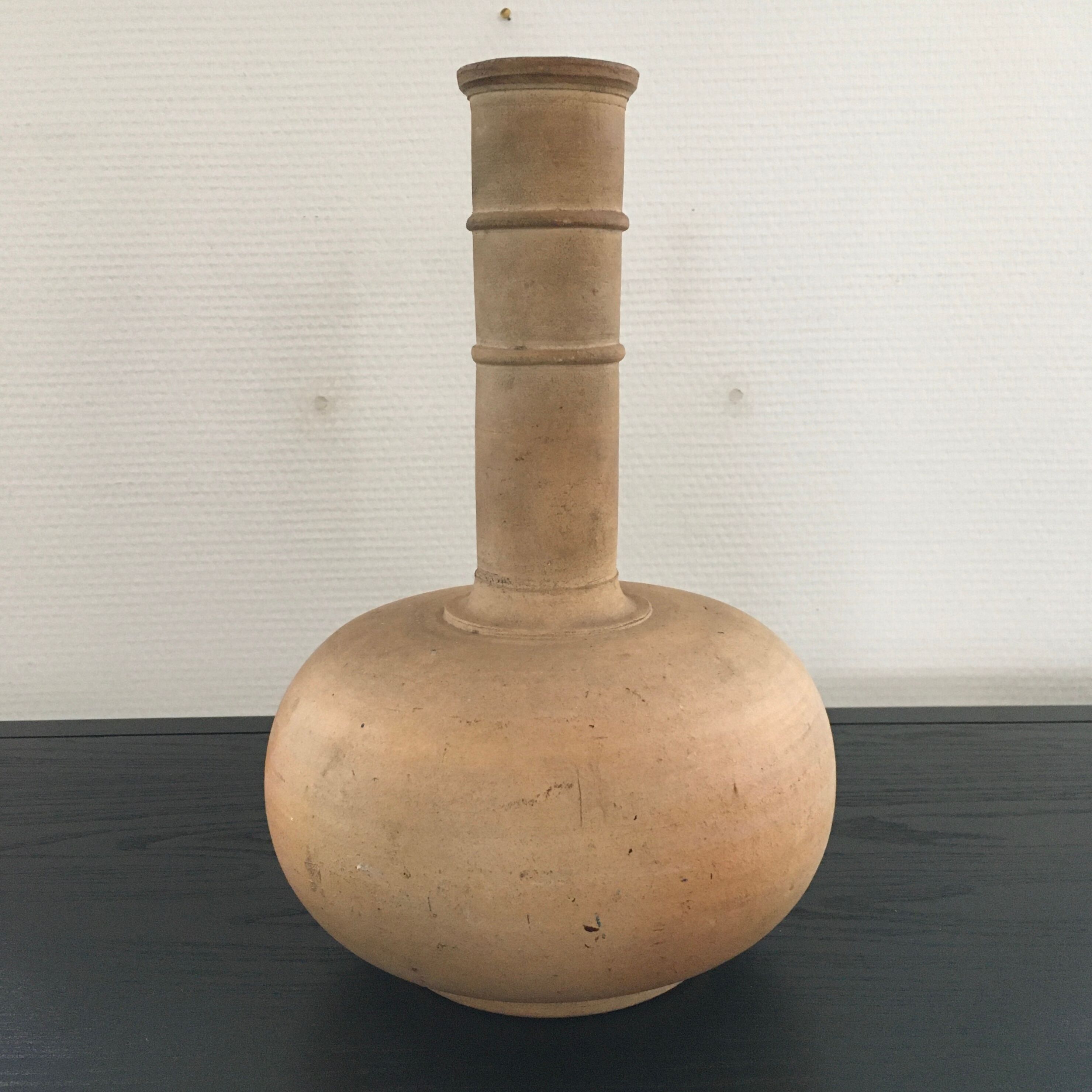 Terracotta heron vase