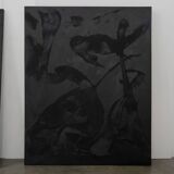 Large abstract diptych, mixed media on canvas by Alyse Stone RCA