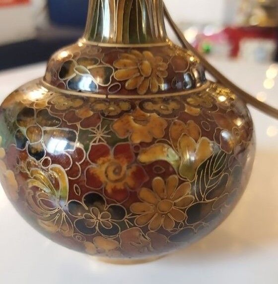 Pied de lampe en email cloisonné