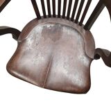 Antique English Mahogany Desk Chair, early 1900s