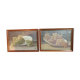 Pair of oil paintings with grapes