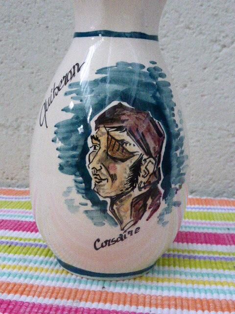 Vase enamelled ceramic, the privateer, Quiberon vintage 1950