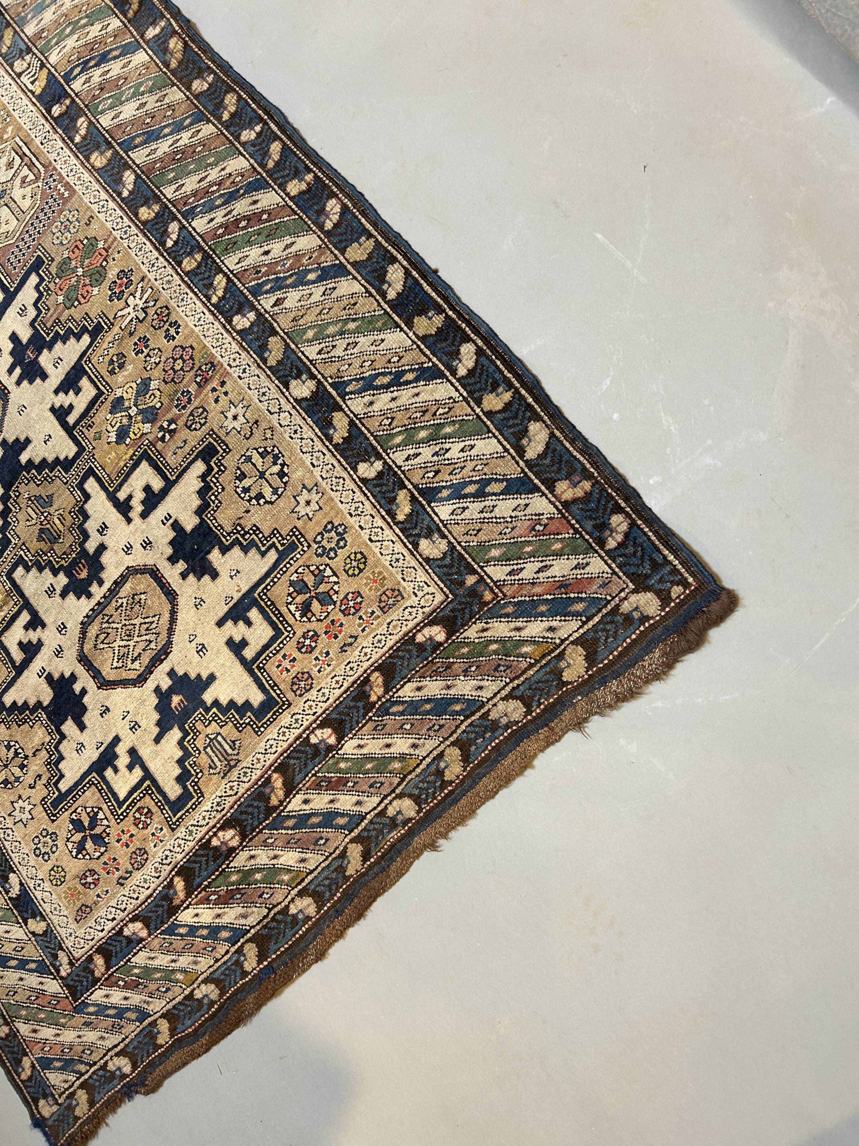 Antique Caucasian Kazak Rug
