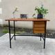 Desk with 2 drawers, leather top, Havana, 1950.