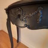 Console baroque noir acier
