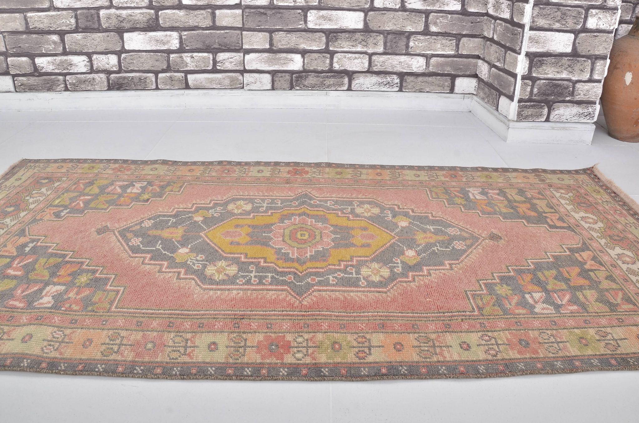Floral Vintage Handknotted Area Rug sku 2466