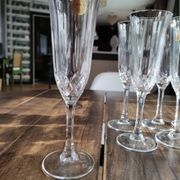 Set of 12 vintage Italian crystal champagne flutes Capri model with original boxes