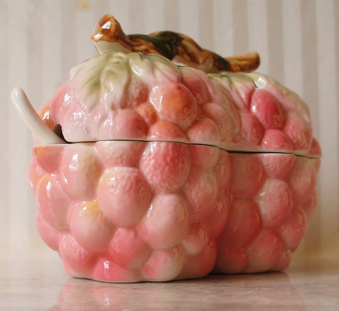 Double jam maker/slush condiment pot "Pink grape"