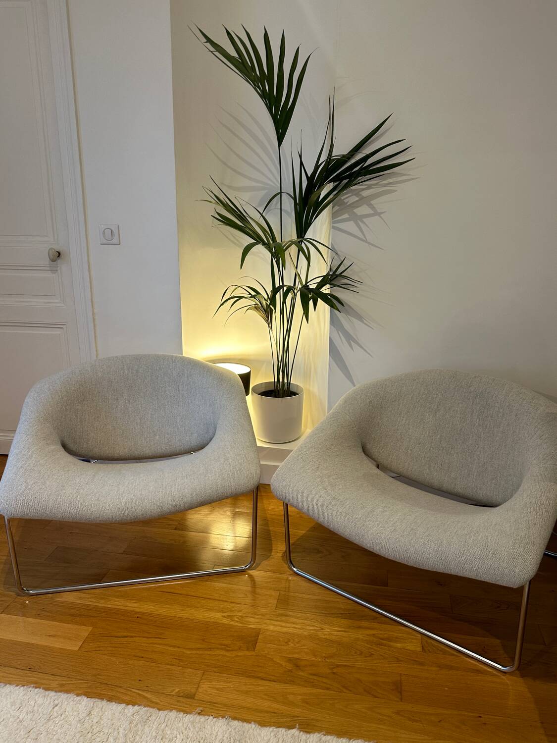 Pair of “Cubic” armchairs by Olivier Mourgue