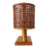 Lampe vintage en rotin