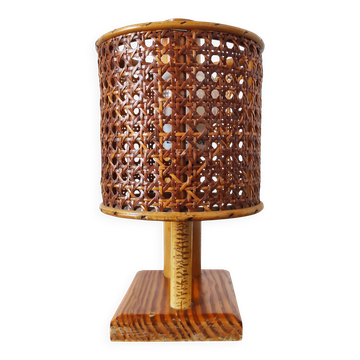 vintage rattan lamp