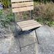 Chaise de jardin pliante bois et fer forgé