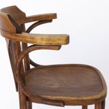 1 Vintage Wooden Irish Pub High Stools with Bentwood Technique 1960s-1970s