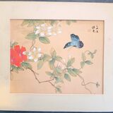 Peinture chinoise ancienne - Papillon et fleurs