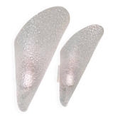 Pairs of vintage wall sconces, textured plastic, 1970s