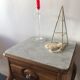 Vintage glass and brass showcase