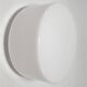Ceiling light in white opal. Round-shaped light fixture, made of white glass, ut