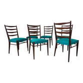 Chaises de salle à manger en teck de style danois du milieu du siècle par Cees Braakman pour Pasto