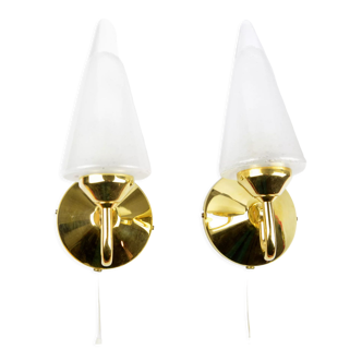 1970s Hollywood Regency style sconces, Honsel Leuchten Germany - Pair