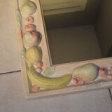 Vintage mirror year 70 80 Decorative Plaster Fruit Decorations