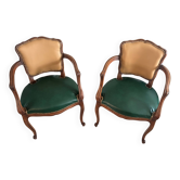 Paire de fauteuils cabriolets refaits à neuf