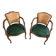 Pair of newly upholstered cabriolet armchairs