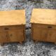 Vintage 60s blond wood bedside tables