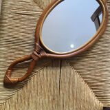 Vintage rattan mirror