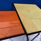Set of Mathieu Matégot metal pull-out tables