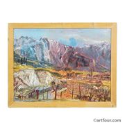 Oil painting by Alexander Michael – South Tyrol, 1976