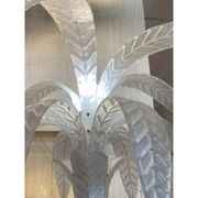 Vintage Opalino Palm Tree Murano Glass Floor Lamp, in the Style of Napoleon