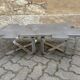 Pair of uniquely designed handmade puzzle coffee tables