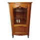 Solid wood display cabinet.