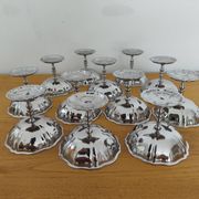 Lot de 12 coupelles en inox années 70