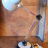 Old gray vintage articulated lamp from the 60s