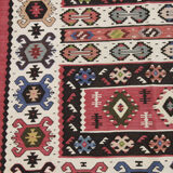 Antique Serbian Pirot Kilim Area Rug Traditional Flat Woven Rug- 200x300cm