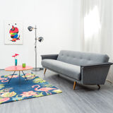 Convertible sofa, 60s, two-coloured, restored