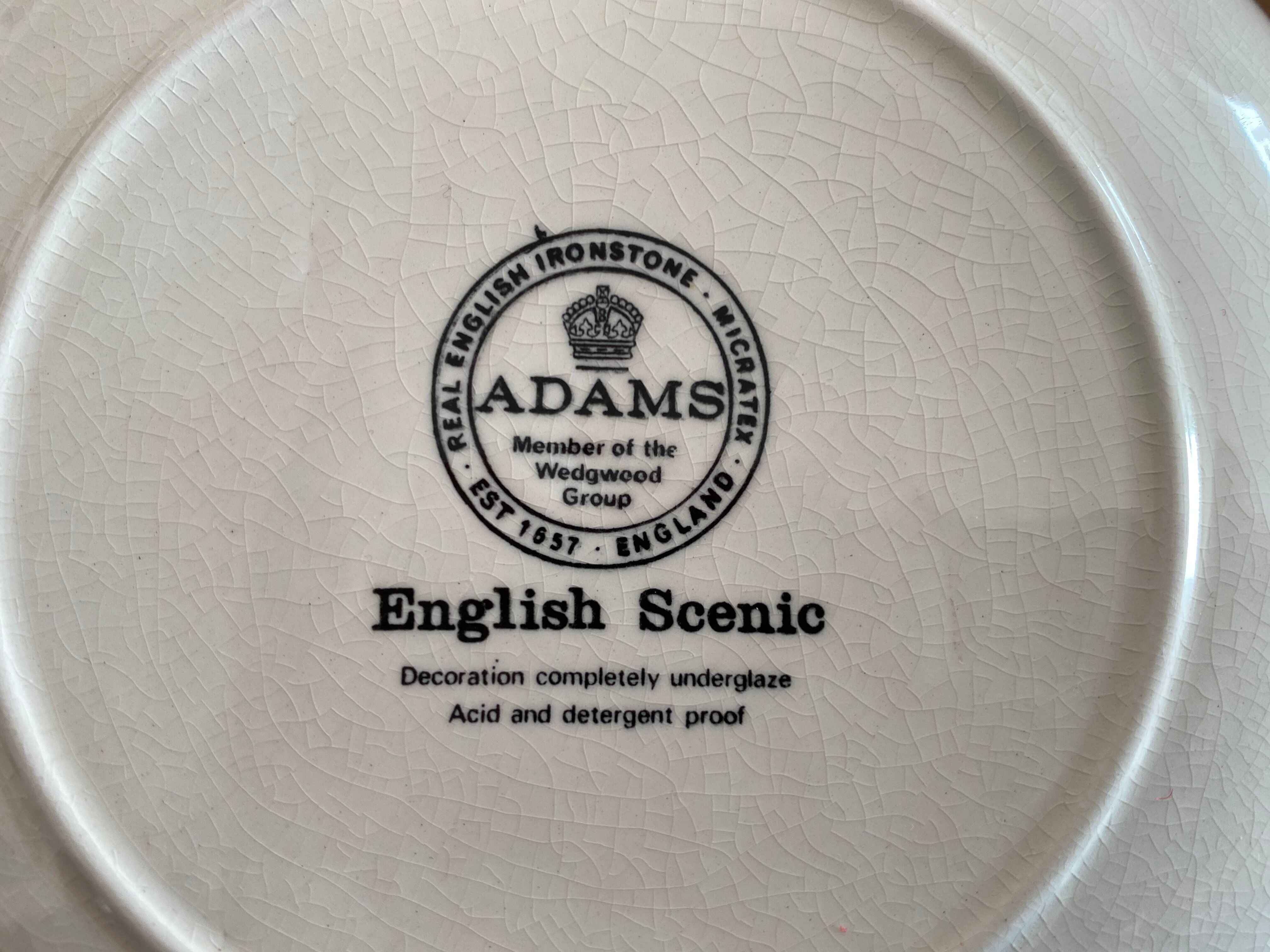 Bols et assiettes décor anglais adams