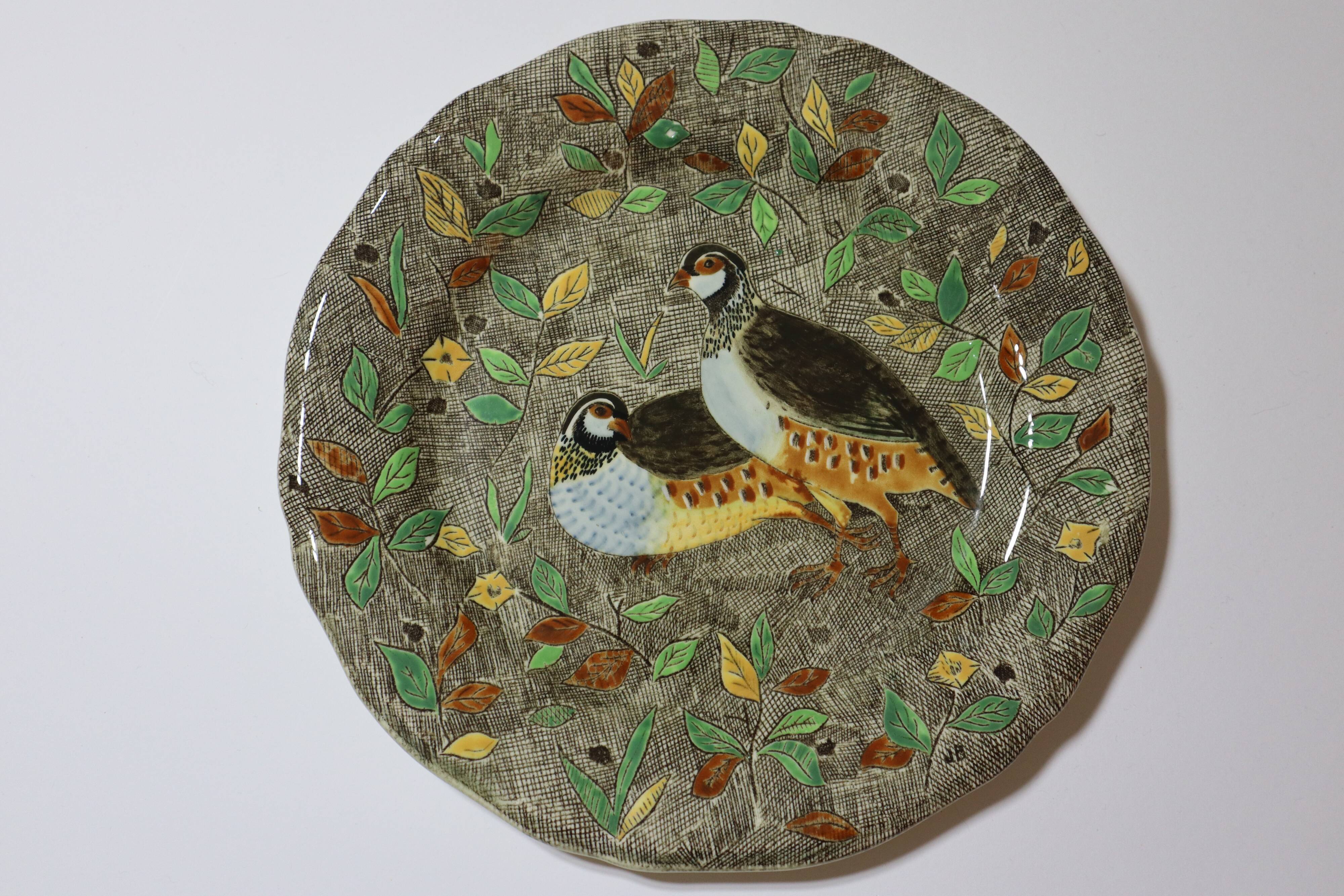 Flat plate Gien Rambouillet partridge