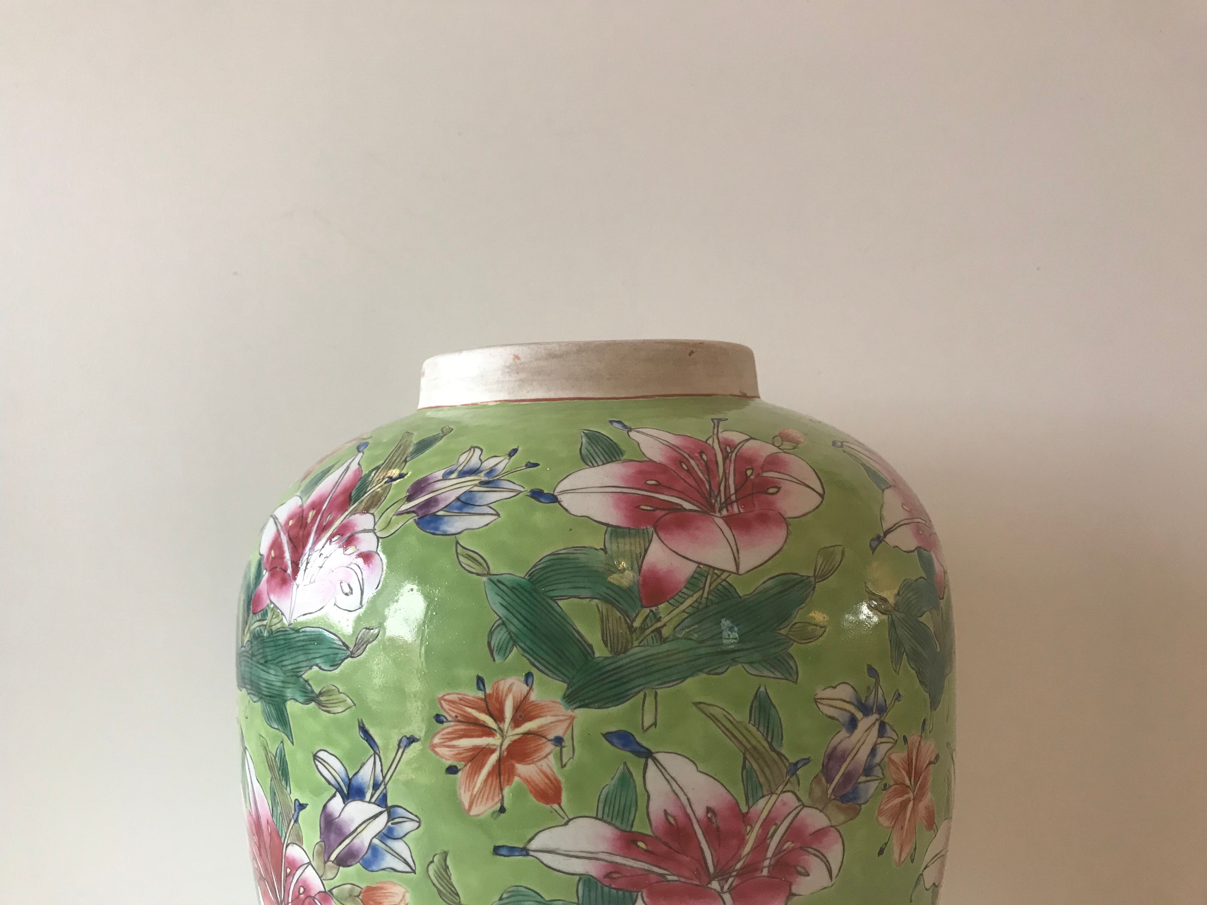 Large floral vase