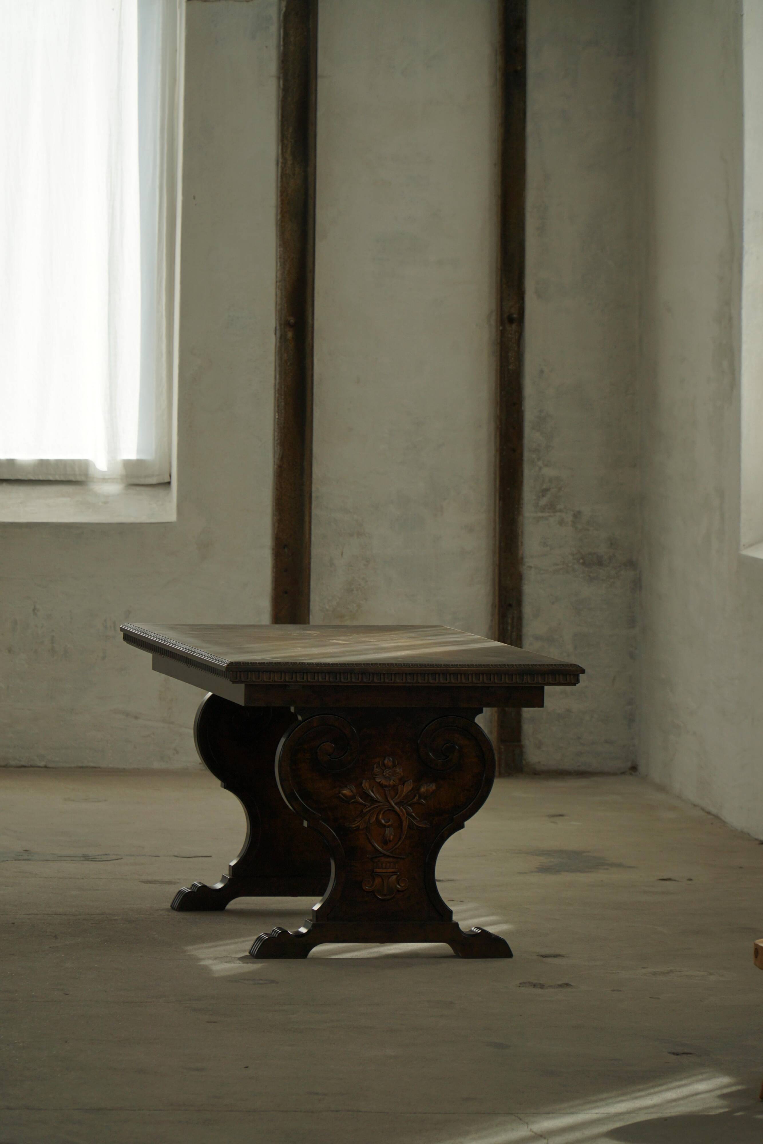 Axel Einar Hjorth, Table à manger en bouleau, Style Swedish Grace, Bodafors, années 1930