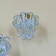 Set of 3 vintage glass candle holders – Glassware from Reims